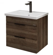 Тумба с раковиной темный дуб 71 см Grossman Форта 1070032 + 15840