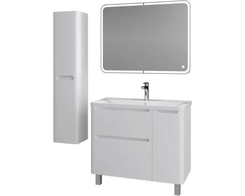 Комплект мебели белый глянец 100,1 см Grossman Адель 1010002 + 4627173210263 + 2010004