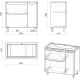 Тумба с раковиной белый глянец 90,1 см Grossman Адель 109004 + 4627173210256