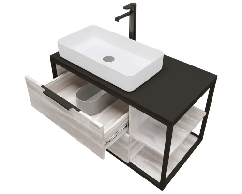 Тумба с раковиной шанико/черный 90 см Grossman Лофт 109002 + GR-3031