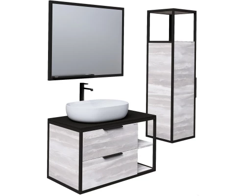 Комплект мебели шанико/черный 90 см Grossman Лофт 109002 + GR-3015 + 209001