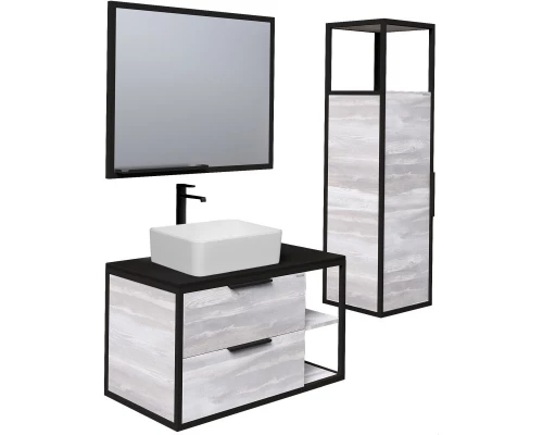 Комплект мебели шанико/черный 90 см Grossman Лофт 109002 + GR-3016 + 209001