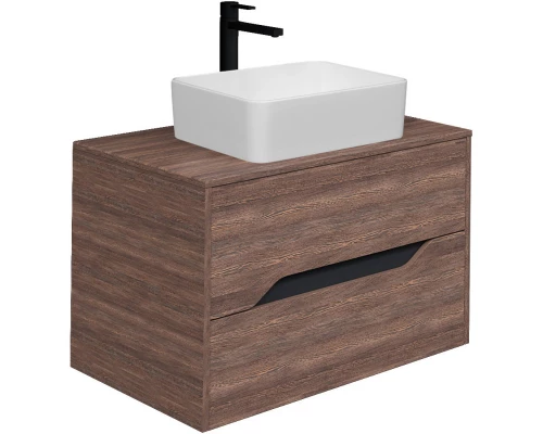 Тумба с раковиной дуб винтаж/графит 80 см Grossman Лайф 108015 + GR-3016