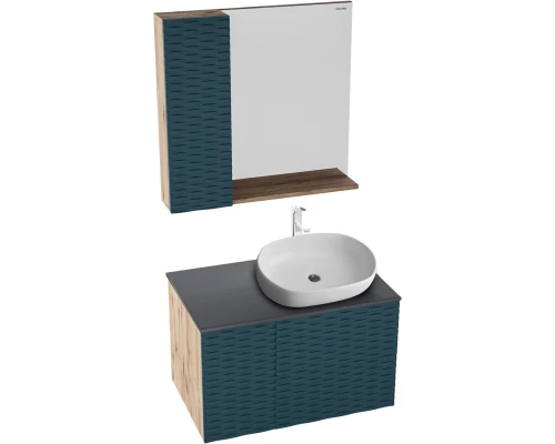 Комплект мебели дуб веллингтон/бриз матовый 80 см Grossman Альба 108012 + GR-3015 + 208005