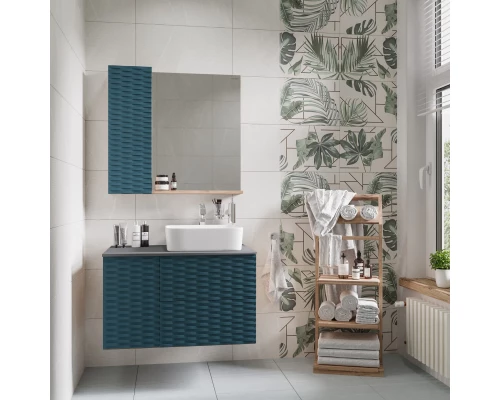 Комплект мебели дуб веллингтон/бриз матовый 80 см Grossman Альба 108012 + GR-3016 + 208005