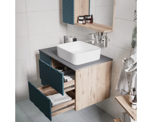 Комплект мебели дуб веллингтон/бриз матовый 80 см Grossman Альба 108012 + GR-3016 + 208005