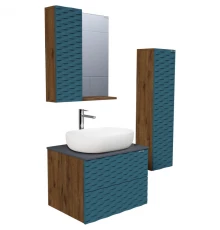 Комплект мебели дуб веллингтон/бриз матовый 65 см Grossman Альба 106502 + GR-3015 + 206502