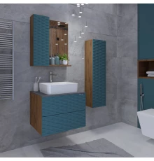 Комплект мебели дуб веллингтон/бриз матовый 65 см Grossman Альба 106502 + GR-3016 + 206502