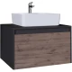 Тумба с раковиной дуб веллингтон/графит 70 см Grossman Смарт 107009 + GR-3017