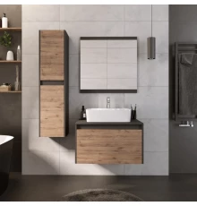 Комплект мебели дуб веллингтон/графит 70 см Grossman Смарт 107009 + GR-3017 + 207005