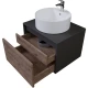 Тумба с раковиной дуб веллингтон/графит 60 см Grossman Смарт 106009 + GR-3012