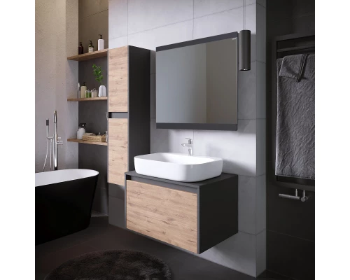 Комплект мебели дуб веллингтон/графит 70 см Grossman Смарт 107009 + GR-3027 + 207005