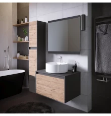 Комплект мебели дуб веллингтон/графит 70 см Grossman Смарт 107009 + GR-3012 + 207005