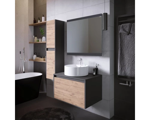 Комплект мебели дуб веллингтон/графит 70 см Grossman Смарт 107009 + GR-3012 + 207005