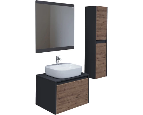 Комплект мебели дуб веллингтон/графит 60 см Grossman Смарт 106009 + GR-3028 + 206005