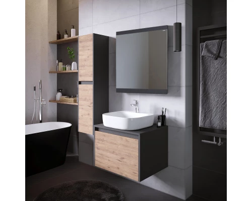 Комплект мебели дуб веллингтон/графит 60 см Grossman Смарт 106009 + GR-3028 + 206005