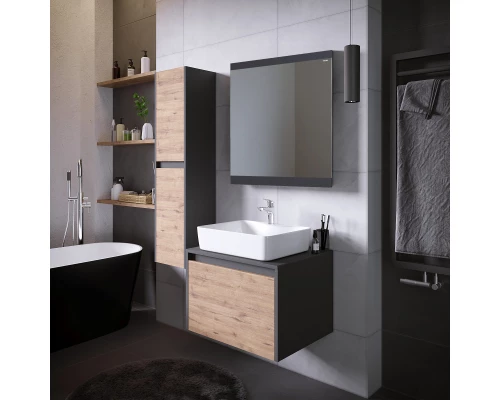 Комплект мебели дуб веллингтон/графит 60 см Grossman Смарт 106009 + GR-3017 + 206005