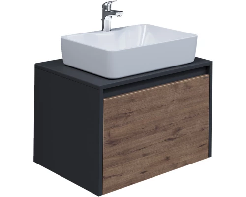 Комплект мебели дуб веллингтон/графит 60 см Grossman Смарт 106009 + GR-3017 + 206007