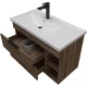 Тумба с раковиной темный дуб 81 см Grossman Форта 1080042 + 30469