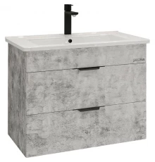 Тумба с раковиной бетон 66 см Grossman Кросс 106501 + Y18296