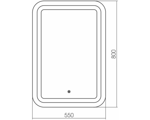 Комплект мебели бетон 66 см Grossman Кросс 106501 + Y18296 + 555800