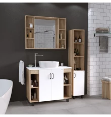 Комплект мебели дуб сонома/белый матовый 97,6 см Grossman Флай 101001 + 501001 + GR-3013 + 201001