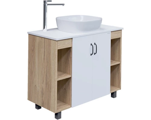 Комплект мебели дуб сонома/белый матовый 97,6 см Grossman Флай 101001 + 501001 + GR-3013 + 201001