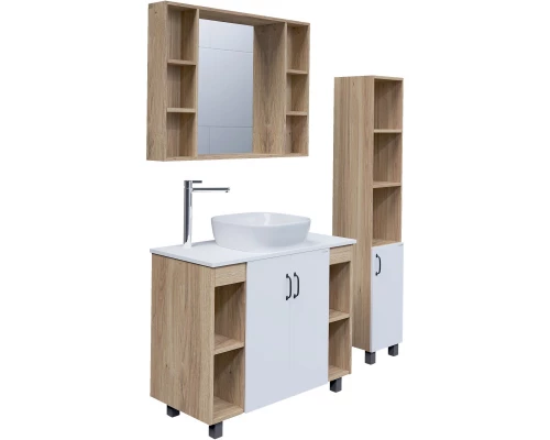 Комплект мебели дуб сонома/белый матовый 97,6 см Grossman Флай 101001 + 501001 + GR-3013 + 201001