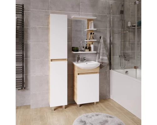 Комплект мебели дуб сонома/белый глянец 51 см Grossman Поло 105004 + 659 + 204701