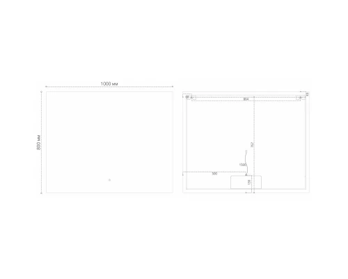 Зеркало 100x80 см Grossman Pragma 1810080
