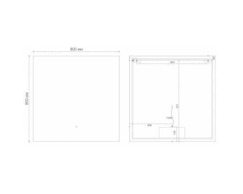 Зеркало 80x80 см Grossman Pragma 188080