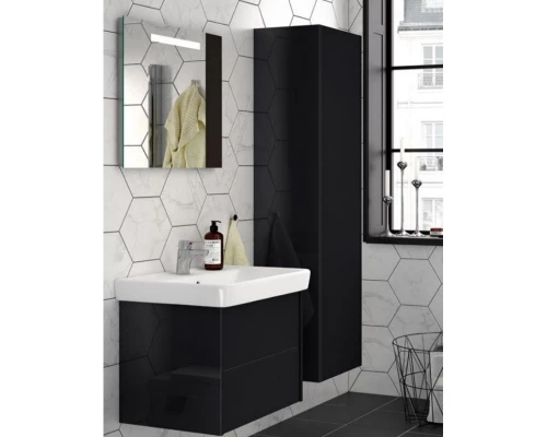 Тумба с раковиной черный глянец 80 см Gustavsberg Puristic GB71PUVU80PHWB