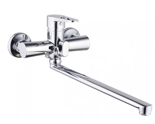 Смеситель для ванны и душа из латуни с лейкой и шлангом Hansen H22004 хром