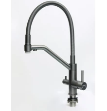 Смеситель для кухи с подключением под фильтр Hansen HN15056-P графит