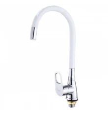 Смеситель для кухни с гибким изливом Hansen H59004-F белый/хром