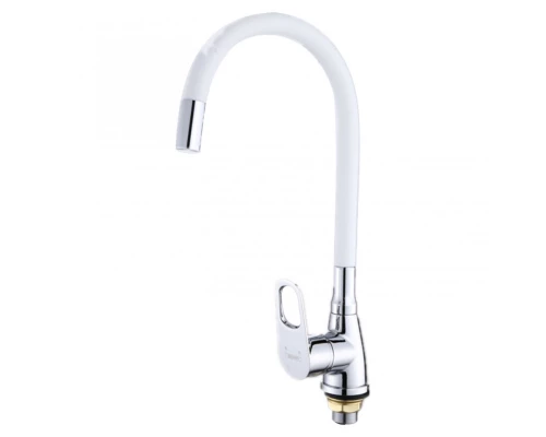 Смеситель для кухни с гибким изливом Hansen H59004-F белый/хром