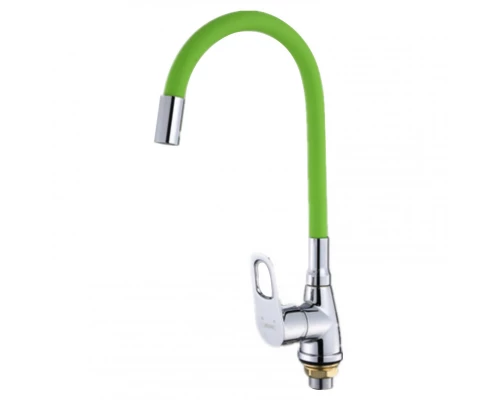 Смеситель для кухни с гибким изливом Hansen H59004-T зеленый/хром