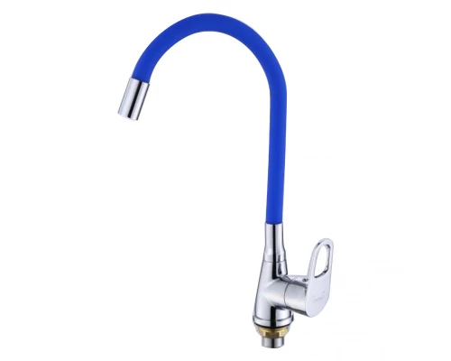 Смеситель для кухни с гибким изливом Hansen H59004-R синий/хром