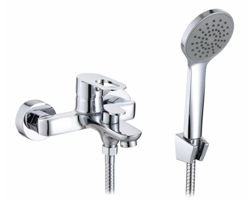 Смеситель для ванны и душа с лейкой и шлангом Hansen H30018 хром