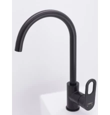 Смеситель для кухни из латуни с поворотным изливом Hansen HL53016-C черный