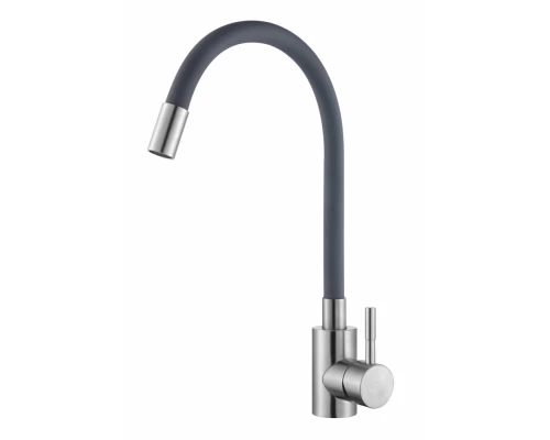 Смеситель для кухни с гибким изливом Hansen HN59304-GP сатин/серый
