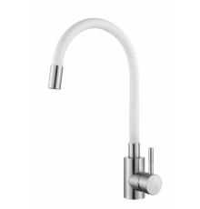 Смеситель для кухни с гибким изливом Hansen HN59304-GF сатин/белый