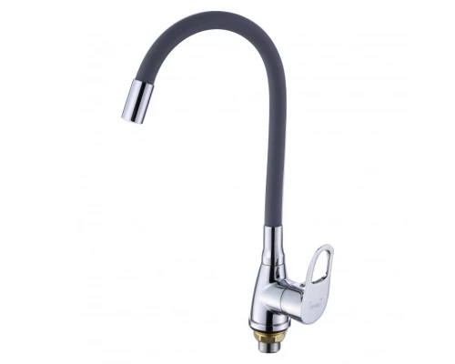 Смеситель для кухни с гибким изливом Hansen H59004-P серый/хром