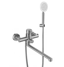 Смеситель для ванны и душа с лейкой и шлангом HANSEN HN23304-G сатин