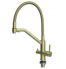 Смеситель для кухи с подключением под фильтр Hansen HN15056-D бронза