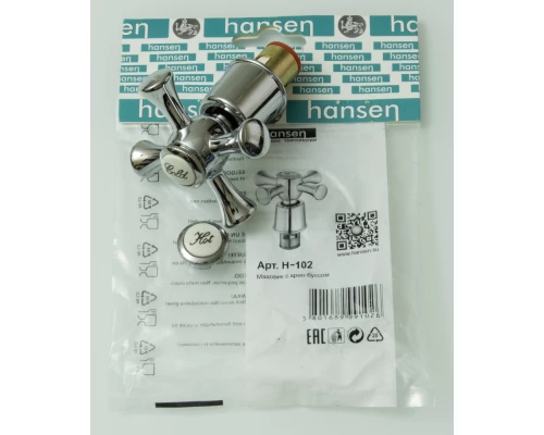 Кран-букса с крестовым маховиком (керамика) ½ дюйма Hansen H102