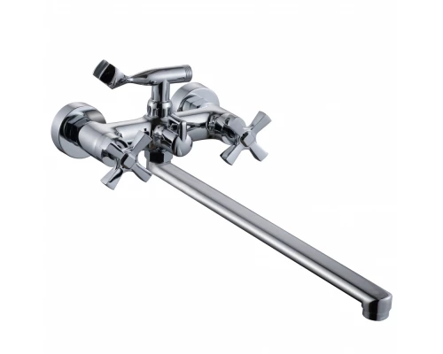 Смеситель для ванны и душа с лейкой и шлангом Hansen H22014 хром