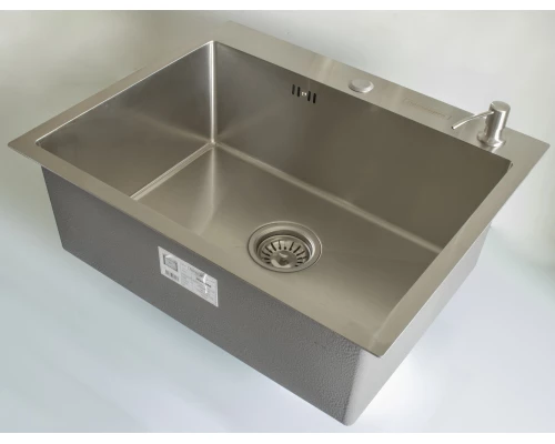 Мойка НЕРЖ  58х48  (САТИН) с дозатором HANSEN  (2/1шт)