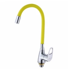 Смеситель для кухни с гибким изливом Hansen H59004-V желтый/хром
