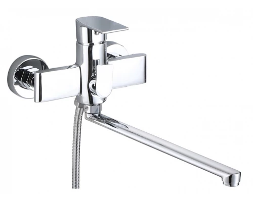 Смеситель для ванны и душа с лейкой, шлангом и держателем лейки Hansen H22019